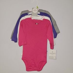 Carters 4pc long sleeve body suit onsie 3mo